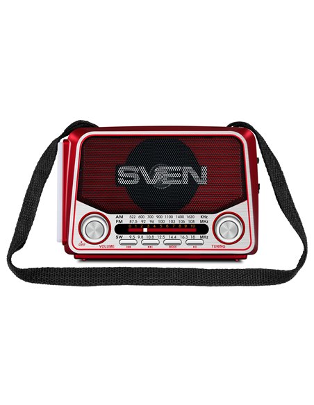 Boxa portabila SVEN SRP-150, Red / 3W / Bluetooth / FM/AM/SW Radio / USB / microSD Boxa portabila SVEN SRP-150, Red / 3W / Bluetooth / FM/AM/SW Radio / USB / microSD