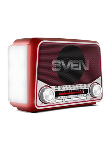 Колонка Портативная SVEN SRP-150, Red / 3W / Bluetooth / FM/AM/SW Radio / USB / microSD