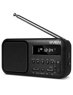 Boxa portabila SVEN SRP-50 Black / 3W / Bluetooth / FM/AM/SW Radio