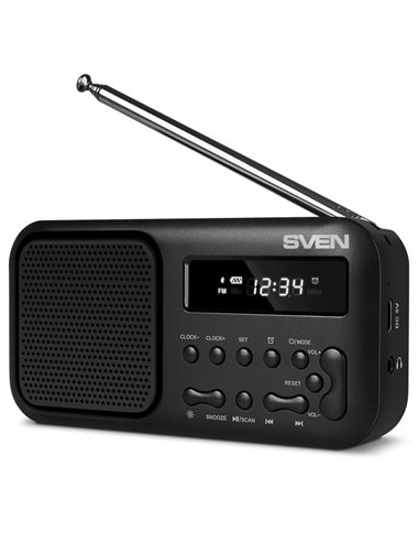 Колонка Портативная SVEN SRP-50 Black / 3W / Bluetooth / FM/AM/SW Radio