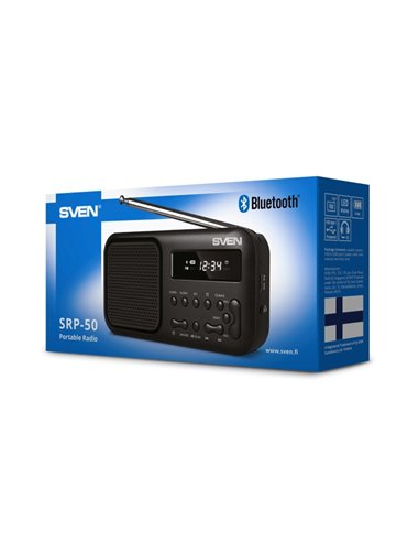 Колонка Портативная SVEN SRP-50 Black / 3W / Bluetooth / FM/AM/SW Radio