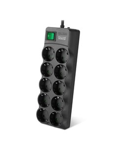 Фильтр сетевой SVEN SF-10E-16/ 10 Sockets/ 3680W/ 3.0m/ Black