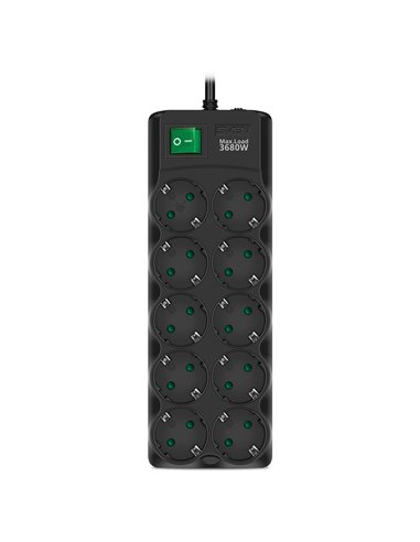 Фильтр сетевой SVEN SF-10E-16/ 10 Sockets/ 3680W/ 3.0m/ Black