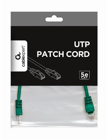 UTP Cat.5e Patch cord, 0.25m, Green