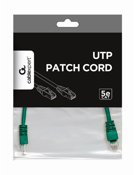UTP Cat.5e Patch cord, 0.25m, Green