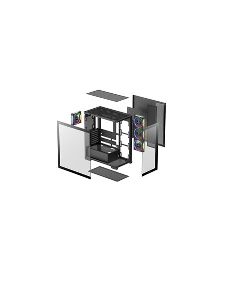 Корпус DEEPCOOL CG580 4F V2/ w/oPSU / Side-Window / ATX / Black Корпус DEEPCOOL CG580 4F V2/ w/oPSU / Side-Window / ATX / Black