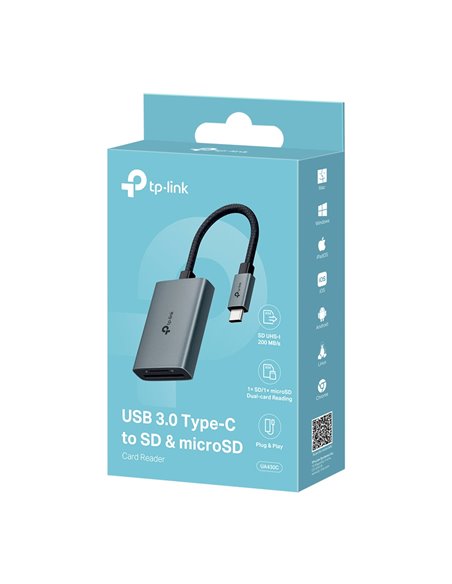 Кардридер TP-LINK UUA430C / USB-C/ microSD / SD Кардридер TP-LINK UUA430C / USB-C/ microSD / SD
