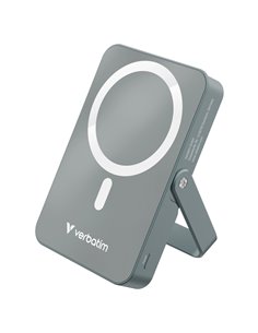 Power Bank Magnetica Wireless cu suport Verbatim Charge'n'Go / 10000 mAh / Gray