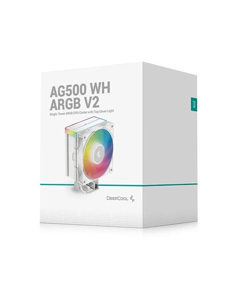 Кулер DEEPCOOL AG500 WH ARGB V2/ Universal / 240W / 300~1850rpm, <29.4 dB(A) / 67.88 CFM / White