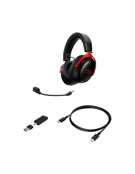 Casti Gaming Wireless HyperX Cloud III S Wireless, Black/Red, [A59Z0AA]