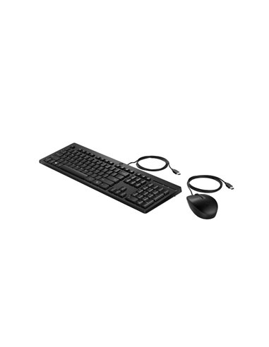 Проводная клавиатура и мышь HP 225 Black