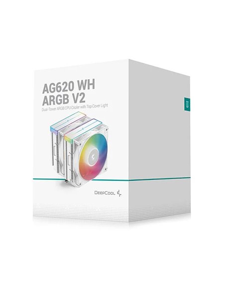 Sisteme de racire DEEPCOOL AG620 WH ARGB V2 / Universal / 260W / 300~1850rpm, 29.4dBA / 67.88CFM / White