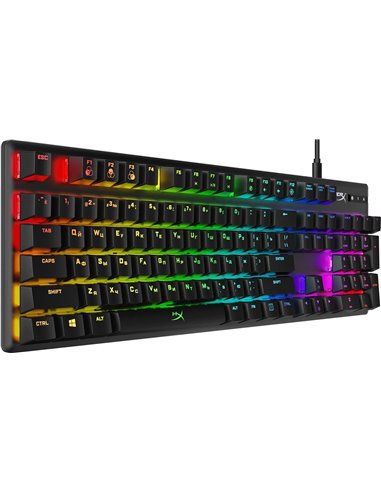 Tastatura Gaming mecanica HYPERX Alloy Origins RGB, HyperX Red key switch