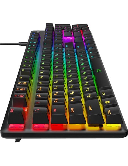 Tastatura Gaming mecanica HYPERX Alloy Origins RGB, HyperX Red key switch
