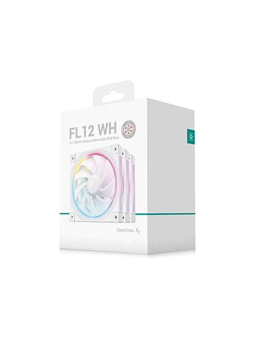 Кулер для корпуса DEEPCOOL FL12 SE 3-IN-1/ 3x120mm ARGB PWM fan/ White