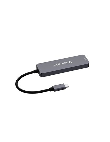 Многопортовый USB-C адаптер Verbatim Essentials/ HDMI, USB-C PD, USB-A 3.2 Gen 1, USB-A