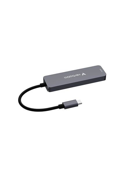 Многопортовый USB-C адаптер Verbatim Essentials/ HDMI, USB-C PD, USB-A 3.2 Gen 1, USB-A