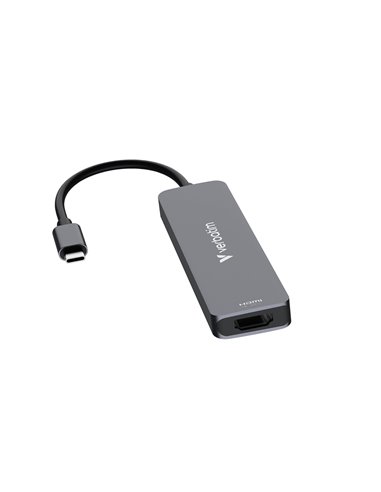 Многопортовый USB-C адаптер Verbatim Essentials/ HDMI, USB-C PD, USB-A 3.2 Gen 1, USB-A, SD & microSD
