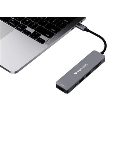 Многопортовый USB-C адаптер Verbatim Essentials/ HDMI, USB-C PD, USB-A 3.2 Gen 1, USB-A, SD & microSD