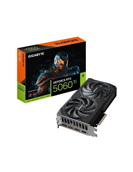 Видеокарта GIGABYTE GeForce RTX 5060 Ti WINDFORCE OC 8G / 8GB / GDDR7 / 128bit