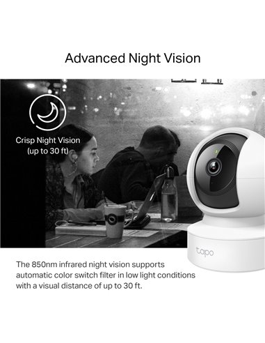 Внутренняя IP-камера безопасности TP-LINK Tapo C212, White