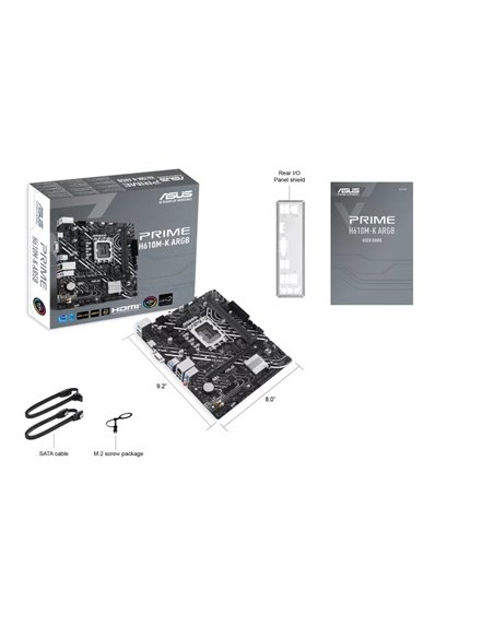 Материнская плата ASUS PRIME H610M-K ARGB/ 1700 / H610 / DDR5 / mATX