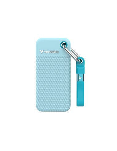 2TB Портативный SSD Verbatim Pocket, Polar Blue with 2 Rubber Sleeves (Black & Polar Blue),1000 MB/s