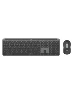 Tastatura si Mouse Wireless Logitech Signature Slim MK950, Graphite