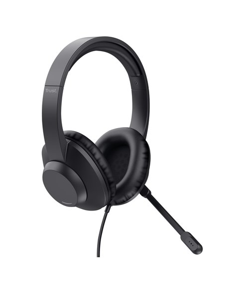 Casti Trust AYDA MAX / USB / Black
