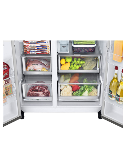 Frigider LG GSXV91MBAE, Argintiu