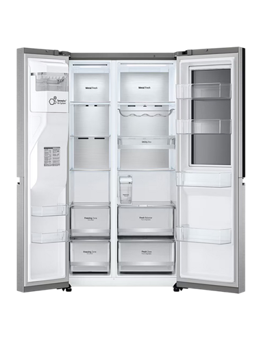 Frigider LG GSXV91MBAE, Argintiu