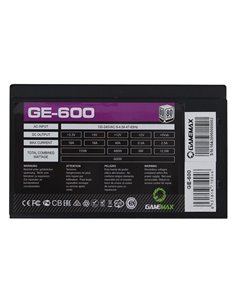 Sursă Alimentare PC Gamemax GE-600, 600W, ATX, Nemodular 2