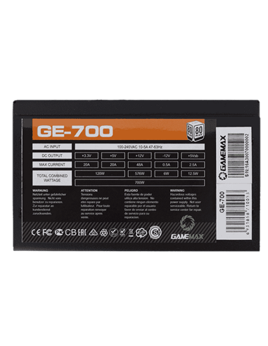 Sursă Alimentare PC Gamemax GE-700, 700W, ATX, Nemodular