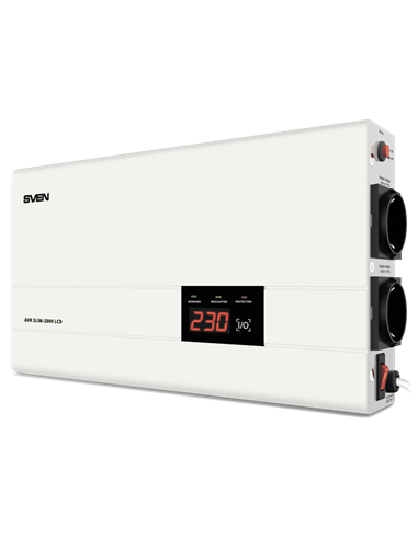 Стабилизатор напряжения SVEN SLIM AVR-2000 LCD, 2000VA