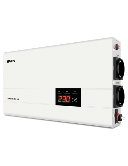 Стабилизатор напряжения SVEN SLIM AVR-2000 LCD, 2000VA
