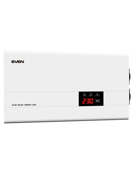 Стабилизатор напряжения SVEN SLIM AVR-2000 LCD, 2000VA