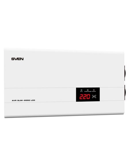 Стабилизатор напряжения SVEN SLIM AVR-2000 LCD, 2000VA
