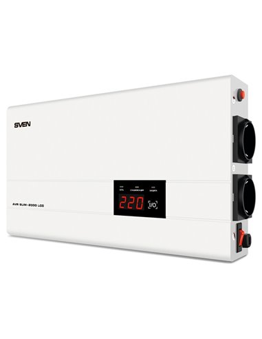 Стабилизатор напряжения SVEN SLIM AVR-2000 LCD, 2000VA