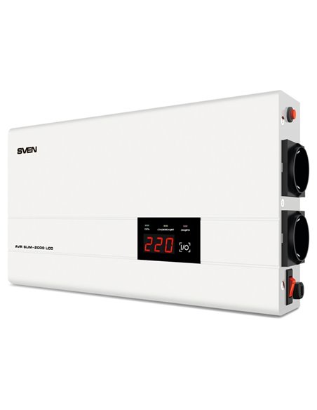 Стабилизатор напряжения SVEN SLIM AVR-2000 LCD, 2000VA