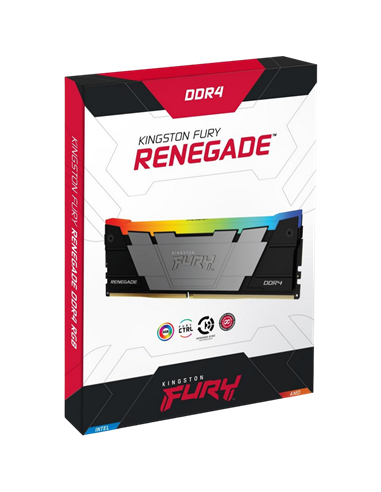 Оперативная память Kingston FURY Renegade RGB, DDR4 SDRAM, 3600 МГц, 64Гб, KF436C18RB2AK2/64