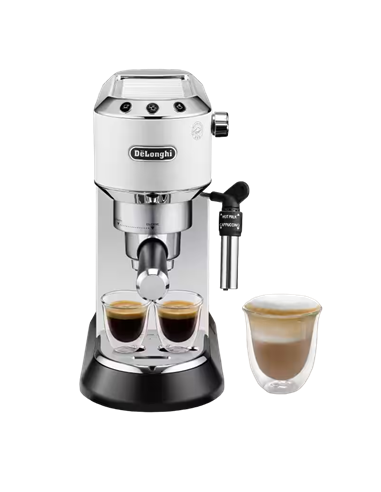 Кофеварка рожковая DeLonghi Dedica Pump Espresso, 1300Вт, Белый
