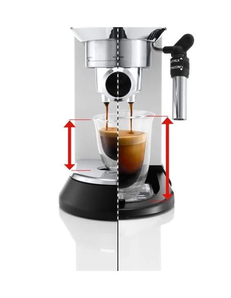 Кофеварка рожковая DeLonghi Dedica Pump Espresso, 1300Вт, Белый