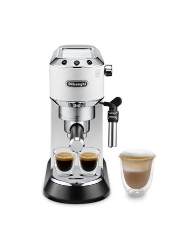 Cafetiera manuala DeLonghi Dedica Pump Espresso, 1300W, Alb