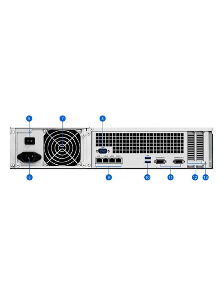 Stocare atașată la rețea SYNOLOGY RS3618xs, Gri