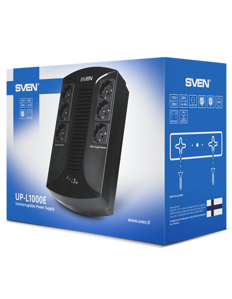 Источник бесперебойного питания SVEN UP-L1000, Линейно-интерактивный, 1000VA