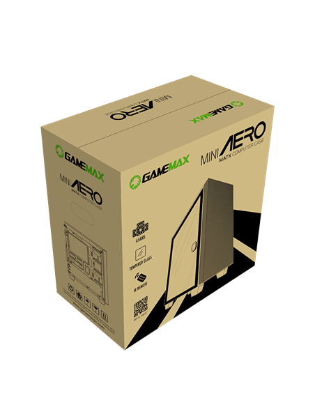 Carcasă PC Gamemax Aero, Midi-Tower, Fără PSU, Negru