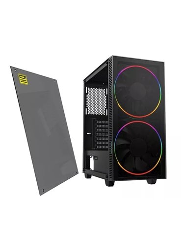 Carcasă PC Gamemax Aero, Midi-Tower, Fără PSU, Negru