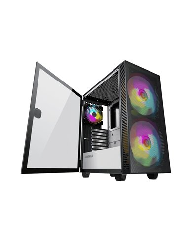Carcasă PC Gamemax Aero, Midi-Tower, Fără PSU, Negru
