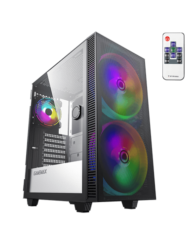 Компьютерный корпус Gamemax Aero, Midi-Tower, Без блока питания, Чёрный