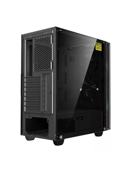 Carcasă PC Gamemax Aero, Midi-Tower, Fără PSU, Negru